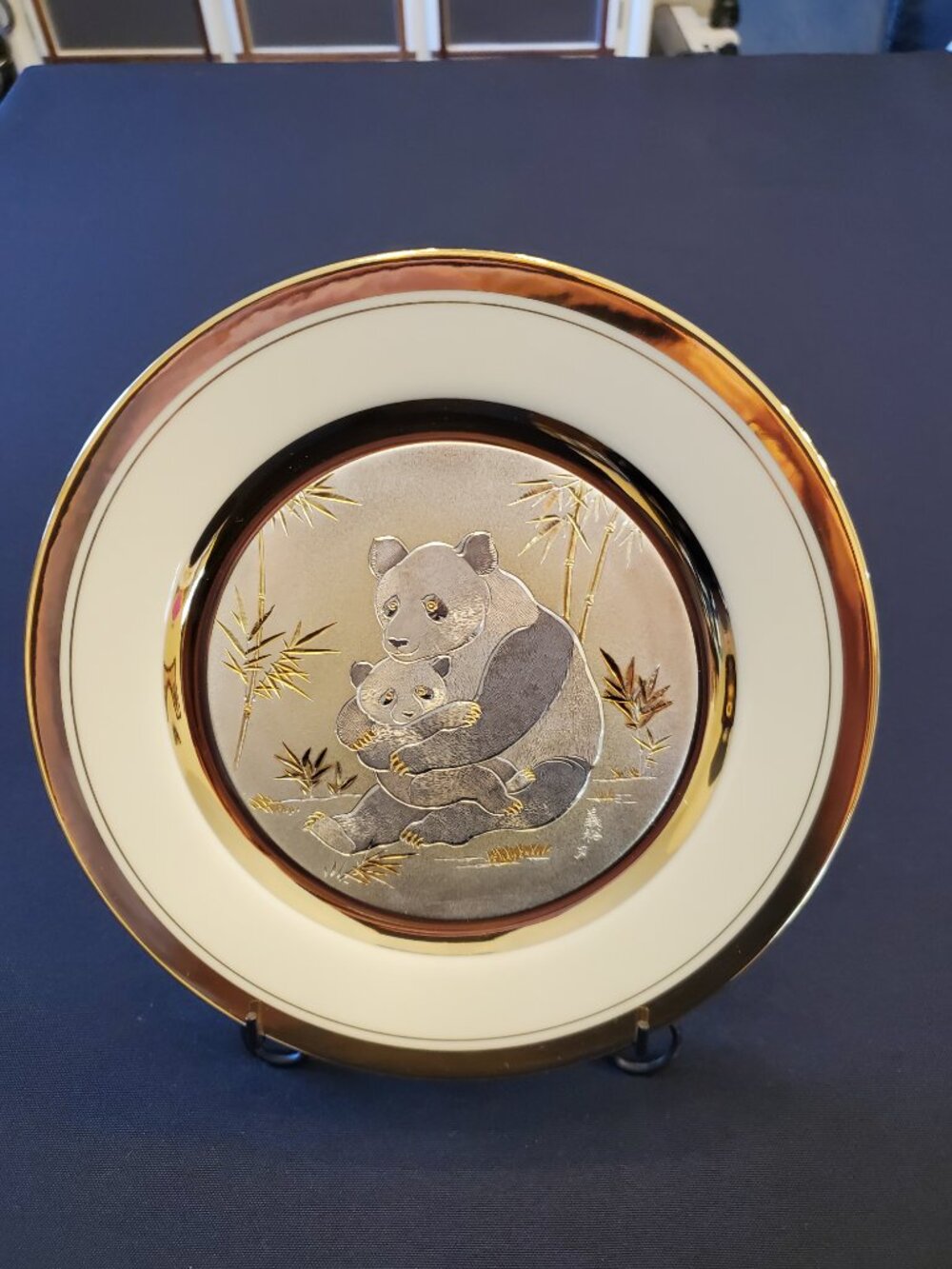 Lmtd Edition 9" Art Collectors Plate Dynasty Gallery Art of Chokin 24KT Gold Rim